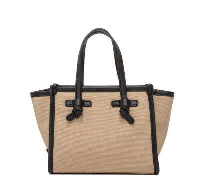 Mini bolso Marcella corda ribete negro